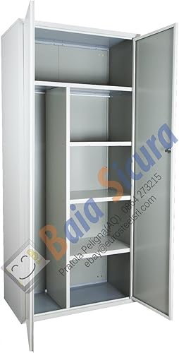 Baia Sicura Armadio Portascope 180x80x40 Colorato Rosso - Honorern