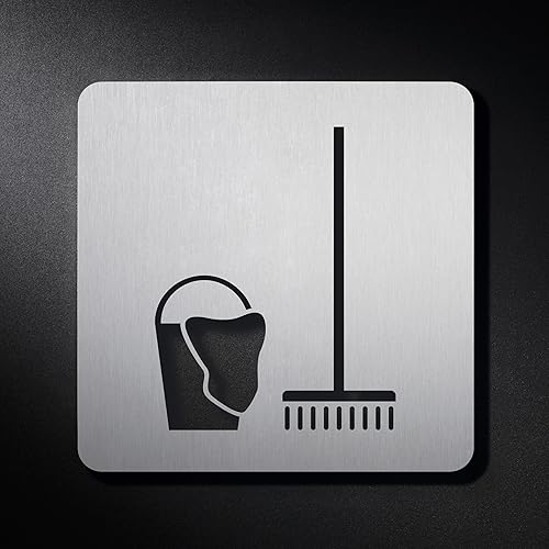 Phos Design - Targhetta per porta, in acciaio inox, pittogramma - Honorern