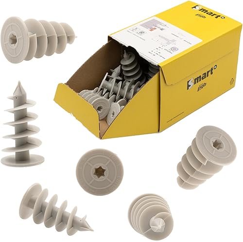 SM0STYN - Tasselli termici per materiali isolanti, lavorazione senza preforature o attrezzi speciali, tasselli in polistirolo espanso duro (25 x 50-25 pezzi), 100% nylon, grigio - Honorern
