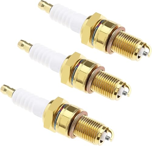 eMagTech 3 Pezzi F7TC Candela Di Ricambio Nichelato Candela Motore A Benzina Accessori Per Candele Per Tosaerba Trattore Rototiller - Honorern