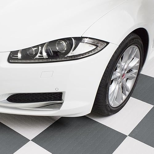 PAV-02-BI Kit piastrelle in PVC per pavimento officina, garage - 50x50 cm - 1 mq - 10 mq - 50 mq - 100 mq - colore bianco (1 mq = 4 piastrelle) - Honorern