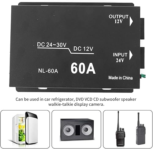 Convertitore elettrico di potenza, Fydun Convertitore riduttore di tensione Regolatore riduttore convertitore step down Adattatore convertitore di tensione da 24V a 12V 60A - Honorern