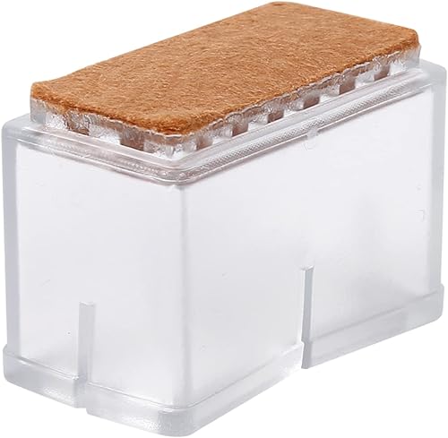 piedini gomma rettangolari sedie + 8 pezzi/set Gambe per sedia Coprigambe per mobili con protezione rettangolare e suola in gomma(Trasparente) - Honorern