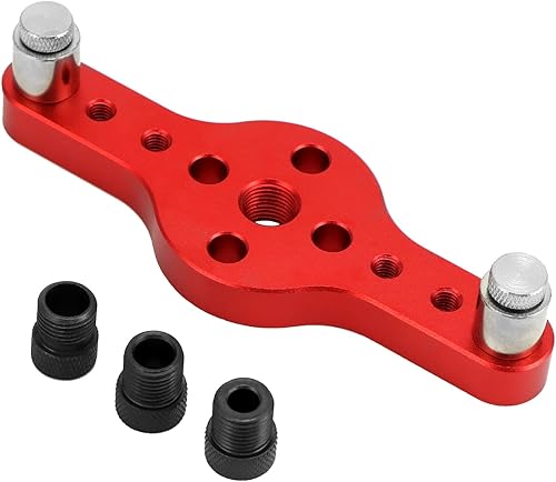 Localizzatore di fori per la lavorazione del legno Localizzatore di fori in lega di alluminio con 3 boccole per trapano 6/8/10 mm - Honorern