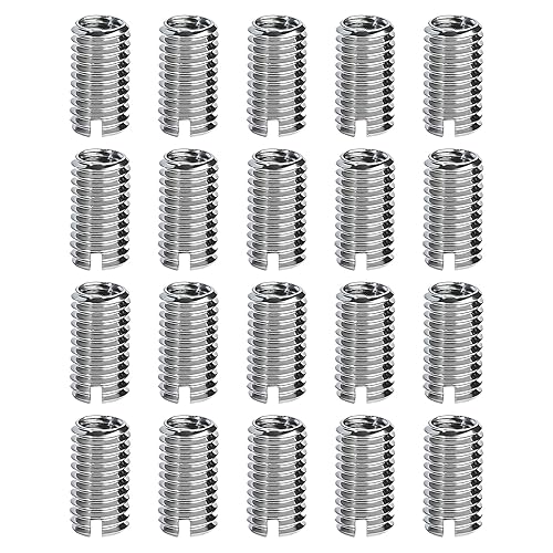 20 Pezzi Inserti Filettati, Inserto Filettato Autofilettante, Inserto Dado Filettatura Manicotto di Riparazione, Maschio Femmina Riduzione Dado M6x1,0 Maschio M8x1,25 per la Riparazione - Honorern