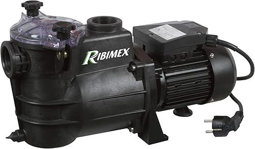 Ribimex Pompa Piscina Swim 500, Portata 175 L/min, Prevalenza 13 m, Motore 220-240V con Rotore Bagnato Autoadescante, 800 W, Sistema Filtrante Integrato, Raccordi per Tubi Ø 1”1/2 - PRSWIM800 - Honorern