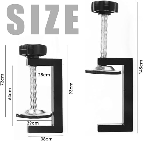 Morsetto a C, Morsetto da Tavolo, Morsetti da Falegname, Morsetto da Scrivania Staffa, Applicabile Saldatura Montatura Domestica, Falegnami, Armadietti, Campo di Serraggio 57 mm, 2 Pezzi - Honorern