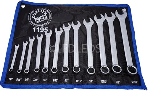 BGS SERIE SET KIT 12 PZ CHIAVI COMBINATE FISSA E STELLA IN POLLICI FERMEC 1195 - Honorern