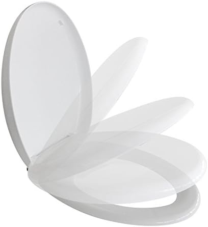 03036622 Sedile WC, Plastica, Universale, Rallentato Ispezionabile, Bianco, 45 x 36.5 x 7 cm - Honorern