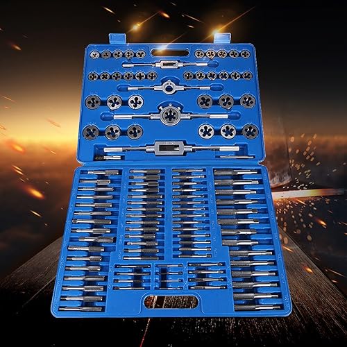 lyrlody 110 TLG. Set di maschietti M2-M18, dado a vite per rubinetti, set di chiavi inglesi, set di utensili manuali per filettare, default - Honorern