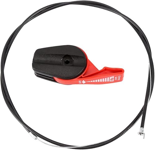 Throttle Cable Universal 65 '' Kit interruttore per il controllo dell'accensione del cavo dell'acceleratore Kit maniglia per i tosaerba da giardino Ricambi per tosaerba (Rosso) - Honorern