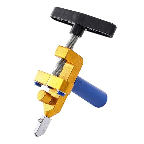 Tagliapiastrelle Manuale Utensile Manuale 2 in 1 Apriscatole Macchina per il Taglio del Vetro Ceramico Integrato Multifunzionale Oro - Honorern
