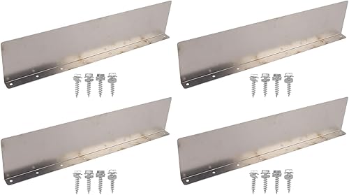 Confezione da 4 Grondaie in Alluminio Per Grondaia Per Acqua Piovana, Paraspruzzi Dritte, Mini Grondaie Per Capannoni, Mini Grondaie Per Gazebo, Protezioni Per Grondaie, Rainhandler, Deviatore Pioggia - Honorern