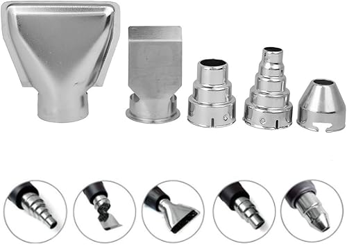 5 pezzi Ugelli per pistola ad aria calda, 35mm in acciaio inox accessori per ugello per stazione di saldatura ad aria calda strumenti di riparazione - Honorern