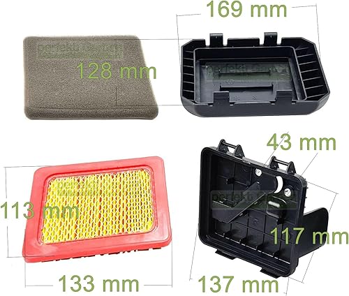 Alloggiamento filtro aria + filtro aria compatibile con AL-KO (ALKO) 140 QSS, motore 160 QSS / 414598 - Honorern