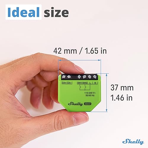 Shelly DALI Dimmer Gen3, Rete di Luci DALI, Alimentatore LED, Alimentazione Bus Integrata, Supporto KNX, Controllo Remoto, Wi-Fi e Bluetooth, Non Richiede Hub - Honorern