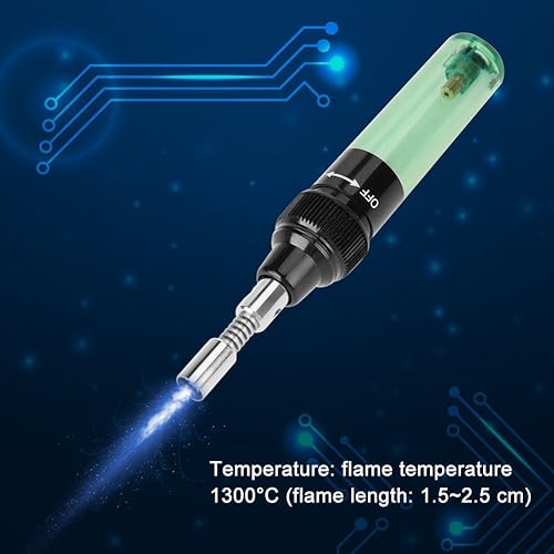 Kit di saldatura elettrico portatile, kit di saldatura regolabile Iorn, mini-torcia o soffiatore di calore per fondere saldatura a saldare sia argento che oro - Honorern