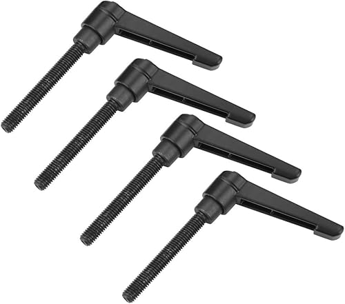Fydun Maniglia a Leva di Bloccaggio, 4 Pezzi Maniglia Bloccaggio M8 Maniglia di Serraggio Regolabile con Filettatura Maschio per le Parti Meccaniche Ope della Posizione e Dell'Altezza(40mm) - Honorern