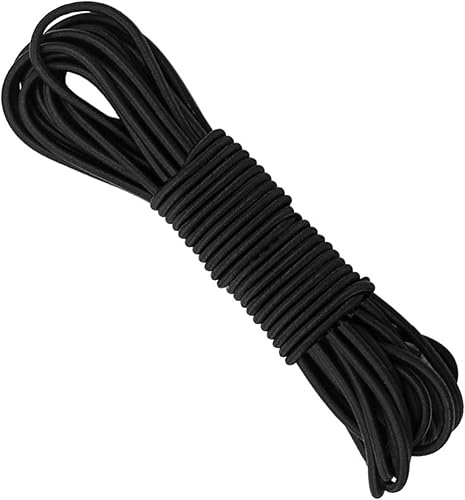 3mm*10m Corde Elastiche,Elastici,Cinghia Elastica,Cinghie Elastiche,Corda Elastica per Teloni,Corda Elastica 3mm,Elastici Portapacchi,per Tende, Zaini, Corde, Cappelli in Gomma(Nero) - Honorern