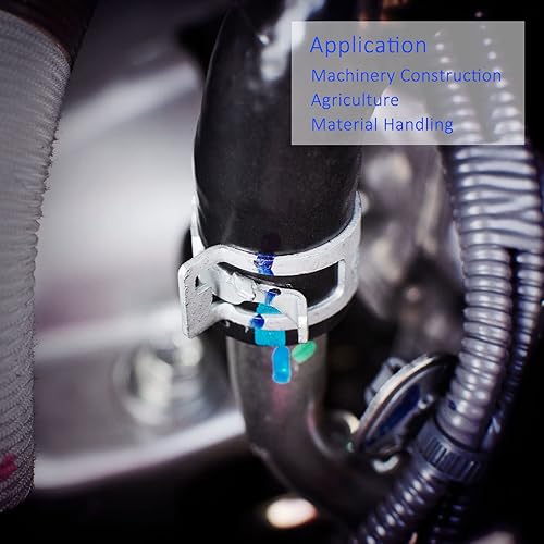 10pz Molla Tubo Morsetto - Industriale Acciaio Fascia Morsetto Carburante Linea (12mm Nero) - Honorern