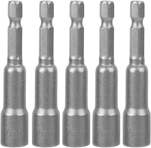 Set Chiavi Bussola, 5 pezzi Presa esagonale magnetica Utensile in acciaio Cacciavite elettrico Adattatore punta trapano magnetico 7mm - Honorern