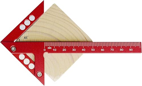 Calibro per Tracciatura Centrale, Tracciatore per Linea Centrale in Lega di Alluminio Calibro per Tracciatura Ad Angolo di 45 Gradi Strumento per Marcatura per la Lavorazione del - Honorern