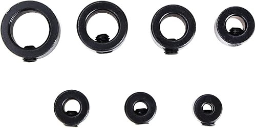 Arresto di profondità per trapano, set di 7 anelli di arresto di profondità, regolatore di posizione, posizionatore, localizzatore HSS con chiave a brugola, per trapano, lavorazione del legno, 3-12 mm - Honorern