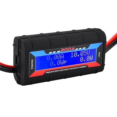 Diymore 200A Analizzatore di Potenza,Misuratore di Potenza,Watt Meter,Battery Monitor Consumo Prestazioni per RC,Batteria,Solare - Honorern