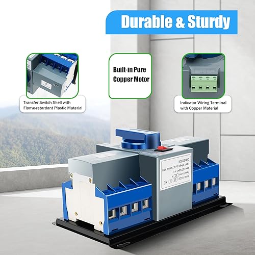 Interruttore di Trasferimento Automatico 63A 4P Doppio Alimentatore di Rete Interruttore di Trasferimento Automatico per corrente domestica, inverter, solare, grandi luoghi - Honorern
