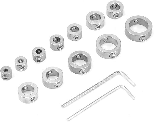 Anello Limite di Foratura - 1 Set Assortimento di Punte per Trapano, 12 Pezzi 3-16mm Set di Collari di Arresto per Profondità di Foratura in Acciaio Inossidabile - Honorern