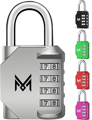 Lucchetto Combinazione - Lucchetto Armadietto Impermeabile - Lucchetto A Combinazione - Lucchetti di sicurezza a 4 cifre da inserire nell'armadietto palestra, Cassetti, Armadietto (Nero) - Honorern