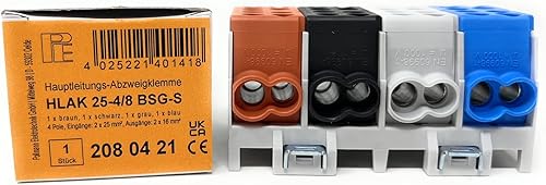 Pollmann - Morsetto di derivazione HLAK 25-4/8 BSG-S, 1 pezzo - Honorern