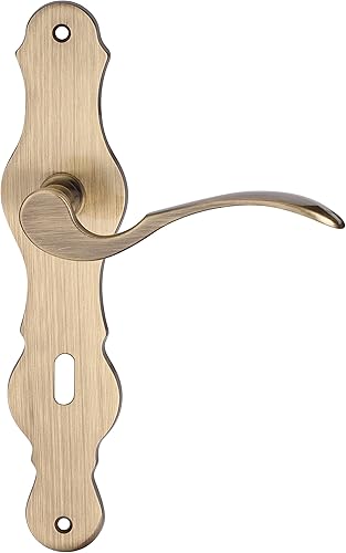 Gedotec Design maniglia a conchiglia per porta scorrevole ovale maniglia scorrevole incassata bronzo brunito – FI10005 | 125 x 40 mm | Maniglia per mobili anticata da inserire | 1 pezzo - Honorern