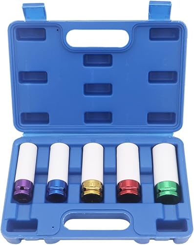 Corredi di Bussole 1/2' Chiavi a Bussola Macchina per Dadi Ruote Bussole a Impatto Proteggono i Cerchi Strumenti per la Riparazione Auto - Honorern