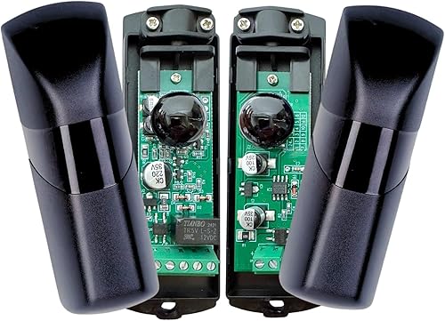 Coppia di Fotocellule a Infrarossi Universali per Cancello Garage Sensore Esterno porta Automatica 12V / 24V AC DC - Honorern