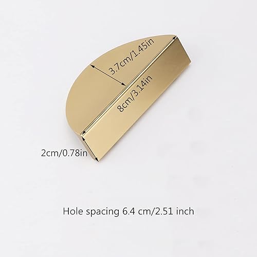 4 Pezzi Maniglie per Ante Armadio in Metallo Oro, Maniglie Della Cucina in Lega di Alluminio Oro, per la Casa Cucina Mobili da Ufficio, Comodino, Cassettiera, Armadietti, Armadi (Viti Incluse) - Honorern