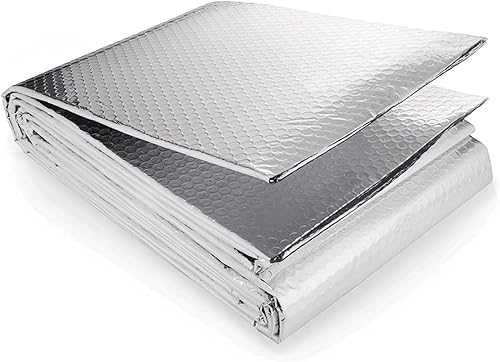 Isolante Termico, 60cm x 5m Pannello Isolante per Termosifoni, Foglio Isolante Doppio Strato Alluminio Bolle, Pannelli Riflettenti per Radiator per Pavimenti, Soffitti, Tetti, Pareti - Honorern