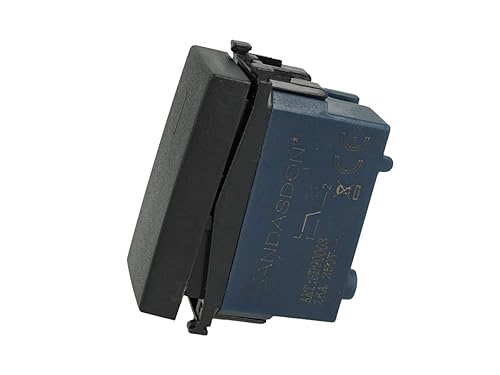 Deviatore 1P 16A Unipolare Nero Compatibile con Vimar Arke - Honorern