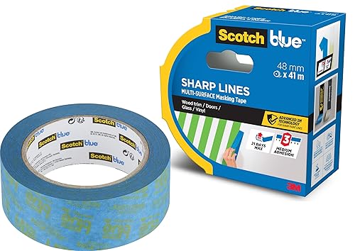 Scotch Blue Sharp Lines, nastro adesivo per mascheratura, 48 mm x 41 m, 1 rotolo/confezione, sorgenti controllate PEFC SGSCH-PEFC-COC-110078 - Honorern