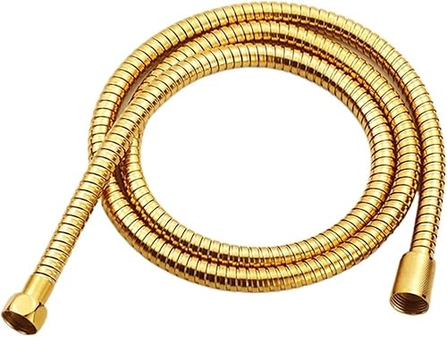 Oro 60cm-200cm Tubo Flessibile Doccia Flessibile In Acciaio Inossidabile Doppia Chiusura Con (Color : Gold, Size : 60cm) - Honorern
