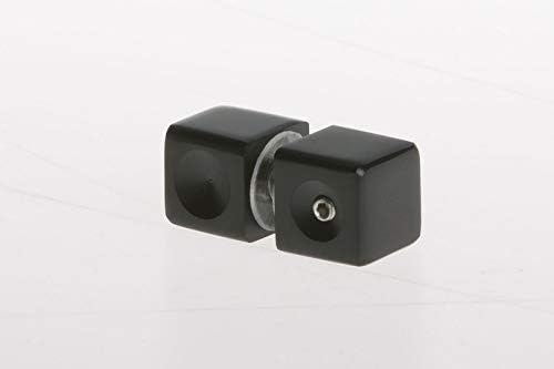 Pomello doppio in acciaio per box doccia a forma quadrata, dimensione 20x20mm. (Cromato Lucido) - Honorern