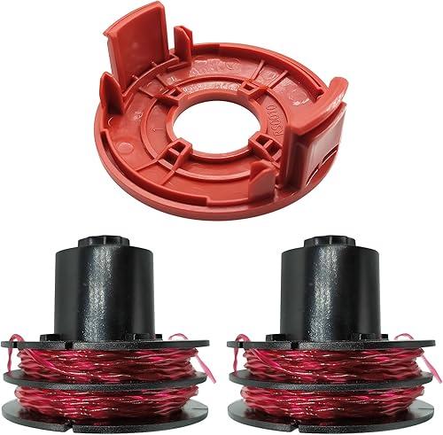 Bobina di ricambio per decespugliatore, bobina di ricambio per AL-KO 112966, 1,6 mm, 8,3 m, compatibile con GTE 350, GTE450, GTE550-4003718045727 (4 bobine + 1 tappo) - Honorern