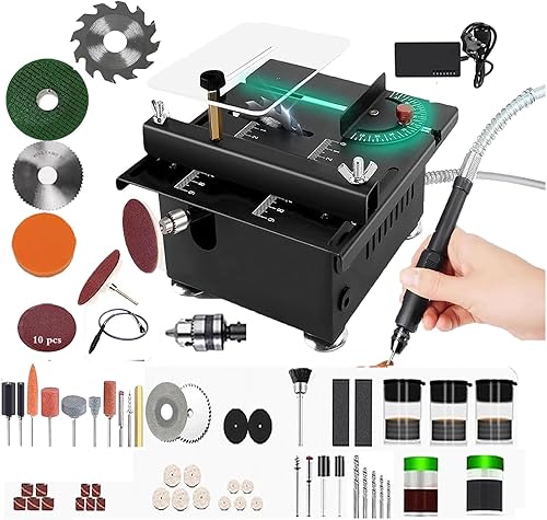 Piccola Sega da Banco Multifunzione, Sega da Tavolo in Miniatura per l'artigianato, 100W Standard - Honorern