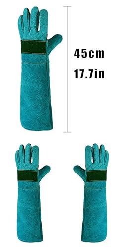 Guanti da lavoro resistenti al morso, 35 cm, per cani e gatti, resistenti al morso, per cani e gatti, per allenamento e alimentazione di animali - Honorern