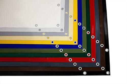 Telone in PVC Telone per camion materiale venduto al metro con/senza occhielli Telone per tetto (900 g/m²) industriale (3m x 1m, senza occhielli, Rosso RAL3002) - Honorern