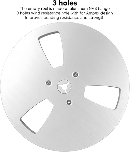 Bobina Nastro Vuota da 1/4 7 Pollici, Bobina Vuota a 3 Fori per Resistenza Al Universale Bobina Aperta Bobina Vuota, Bobina in Alluminio da Bobina a Bobina per la (Oro) - Honorern
