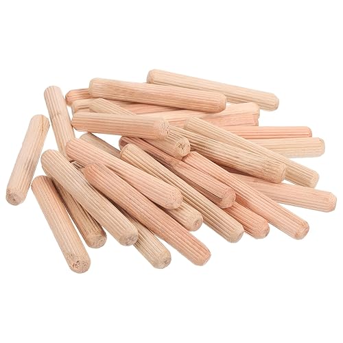 50pz Legno Tasselli Perni 10 X 70mm (0.39 X 2.76 Pollici) Legno Tasselli Barre Scanalate Tasselli Giunti per Scanalati Lavorazione Legno Mobili Artigianato - Honorern