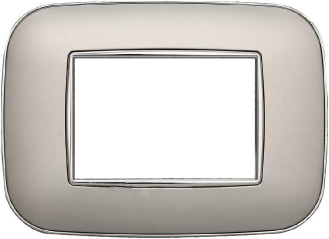 PLACCHE ORBIS COLORI ASSORTITI COMPATIBILI SERIE AXOLUTE 3-4-6 MODULI ETTROIT (3 MODULI, SILVER) - Honorern