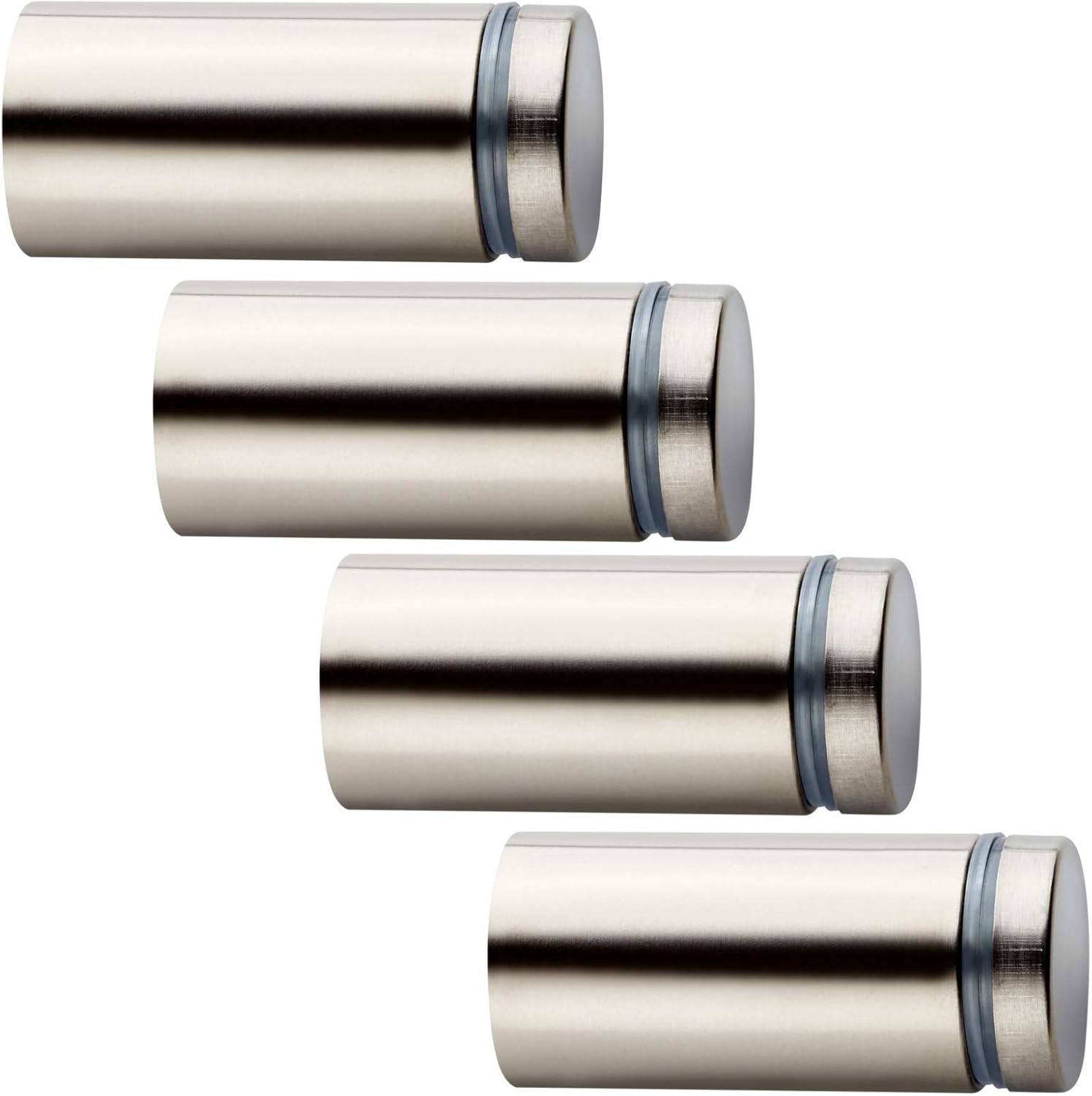 Confezione da 4 distanziatori per vetro Ø 16 mm con distanza dalla parete di 26,2 mm Distanziatore effetto acciaio inox Distanziatore per cartello di SOTECH - Honorern