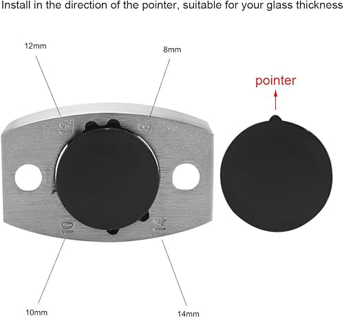 guida per porta scorrevole-Duokon Guida plastica Porta Scorrevole in Vetro Sostituzione della Guida Inferiore del Pavimento in Acciaio Inossidabile 304 per Porte scorrevoli Senza Telaio - Honorern
